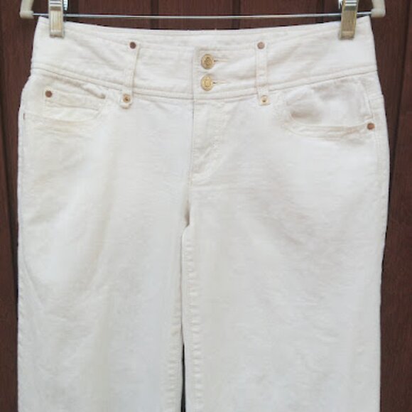 MICHAEL KORS | Ultra Low Rise Wide Leg Off White Pants Early 2000's Y2K Style 6 - Picture 3 of 14